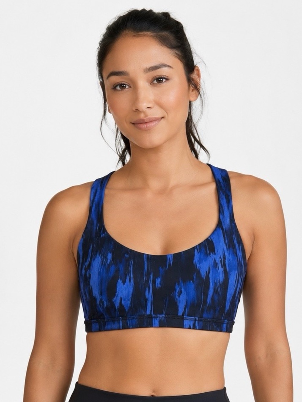 Lululemon Strappy Sports Bra – Blue/Black Print – Size 6